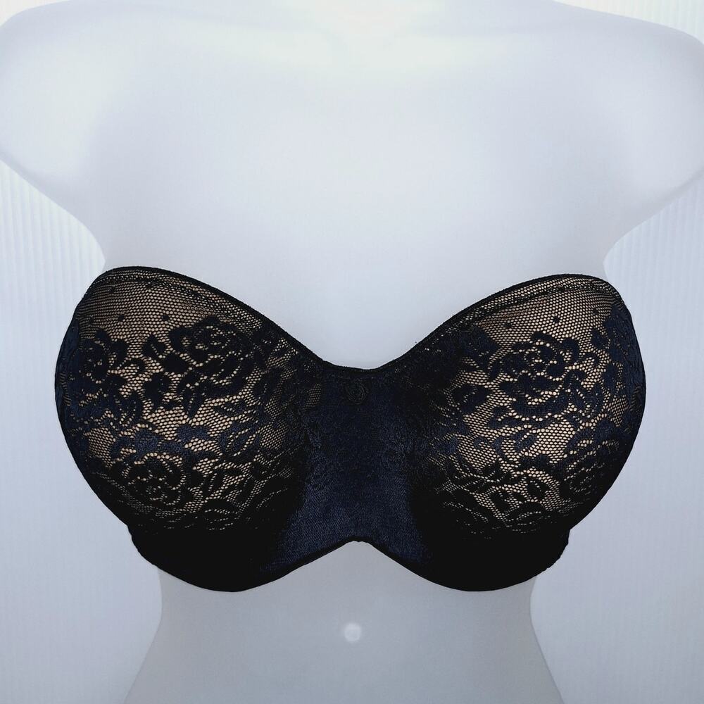 Soma Black Lace Strapless Bra